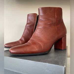 Ecco Women's Cognac Ankle Booties